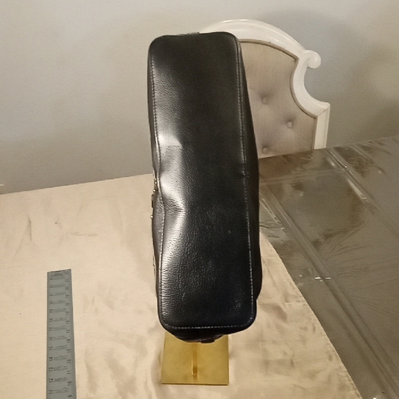 Black Leather Moschino Studded shoulder Handbag - Picture 5 of 8